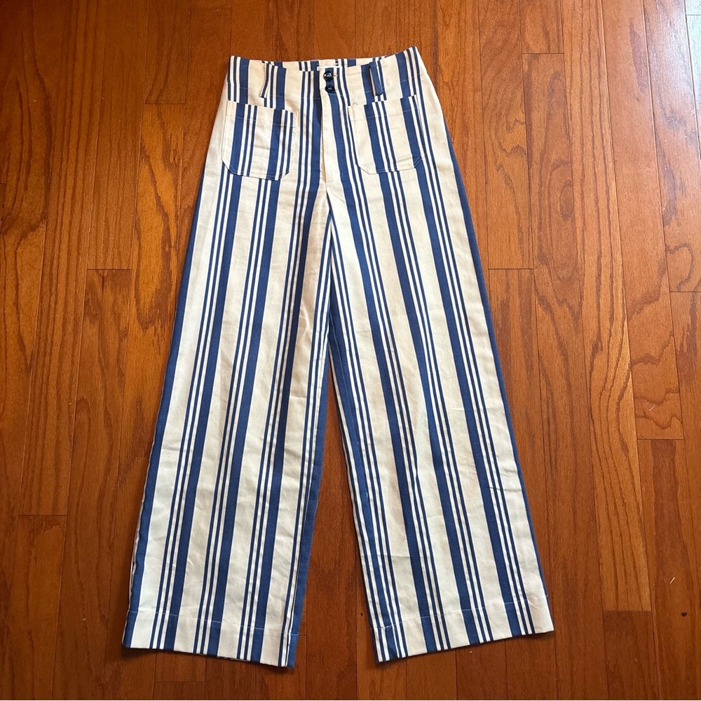 Size S - Sugarlips blue and whit estriped sailor pants
